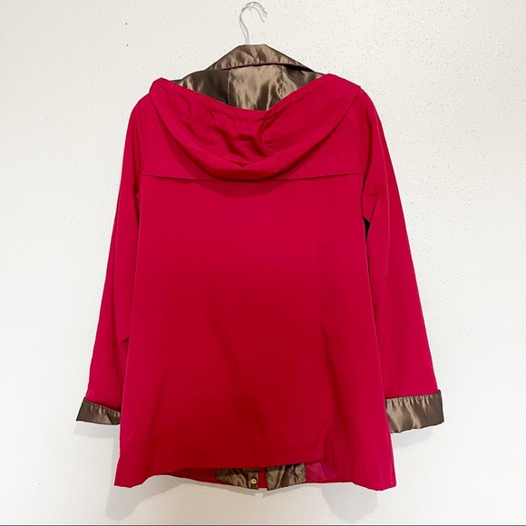 Gallery Burgundy Coat Gold Hardware Size Small - Picture 4 of 9